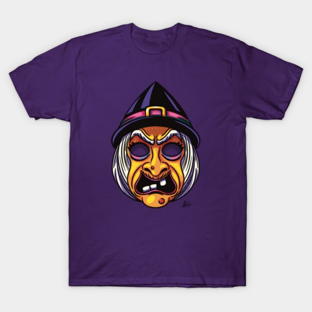 The Witch Mask T-Shirt by jfeldmanart